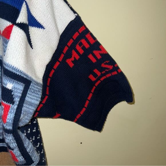 VNTG SWEATER LOFT fourth of july knit sweater L - Picture 4 of 6